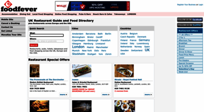 foodfever.com - foodfever - food and restaurant guide for london, uk and europe