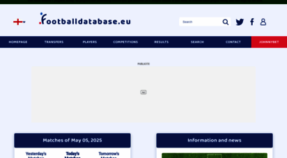 footballdatabase.eu - footballdatabase.eu, base de données et stats de joueurs de foot, transferts, matchs, clubs, live, vidéos...