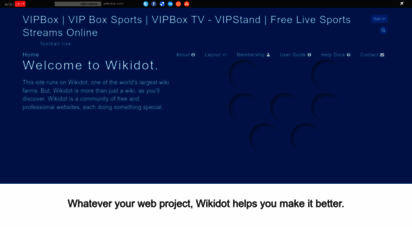 footballlive.wikidot.com - home - vipbox  vip box sports  vipbox tv - vipstand  free live sports streams online