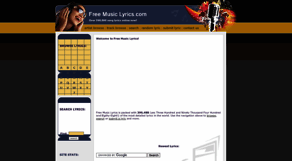 free-music-lyrics.com - welcome to free music lyrics - free music lyrics