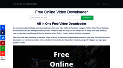 freeonlinevideodownloader.com - free online video downloader - download videos from any video sites