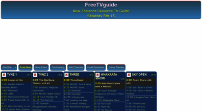 freetvguide.co.nz - freetvguide new zealand free to air program listings