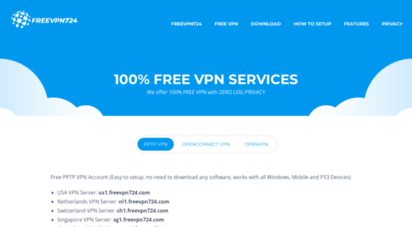 freevpn724.com - 100 free vpn services