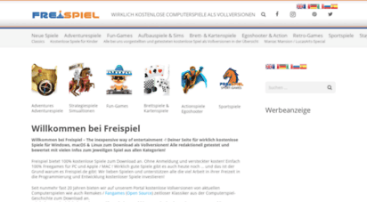 freispiel.de - kostenlose computerspiele bei freispiel - deiner seite für wirklich kostenlose spiele für windows - apple mac - linux