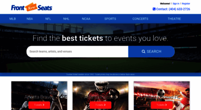 frontrowseatsllc.com - buy tickets for atlanta sports, concert, & events  front row seats