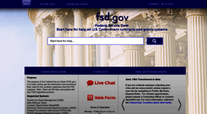 fsd.gov - federal service desk - home
