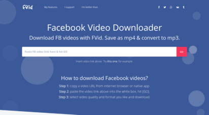fvid.party - facebook video downloader online. download fb videos with fvid.