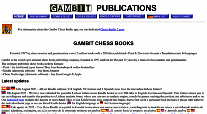 gambitbooks.com - gambit publications limited - gambit chess books