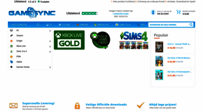 gamesync.nl - gamesync - officiële digitale gamekeys kopen laagste prijs - xbox live,steam,origin,psn