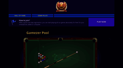 gamezer.com - gamezer - pool and billiards, chess, checkers