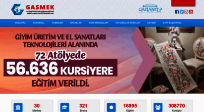 gasmek.org.tr - gasmek gaziantep büyükşehir belediyesi sanat ve meslek eğitim kursları