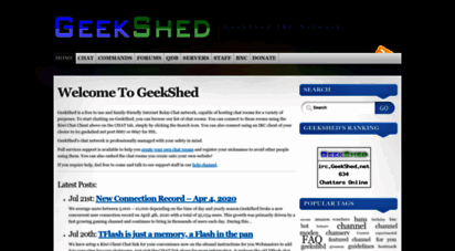 geekshed.net - geekshed irc