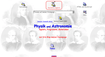 geoastro.de - physik und astronomie: applets, materialien