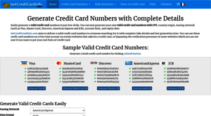 getcreditcardinfo.com - generate valid credit card numbers with fake details
