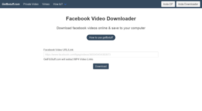 getfbstuff.com - facebook video downloader - download facebook videos online