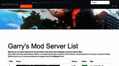gmod-servers.com - garry´s mod server list  garry´s mod multiplayer servers