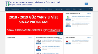 gmyo.sakarya.edu.tr - geyve meslek yüksekokulu - sakarya üniversitesi