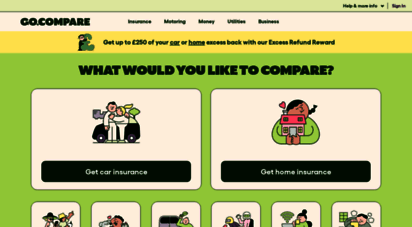 gocompare.com - gocompare  quick & easy quotes in minutes - 94 users recommend us