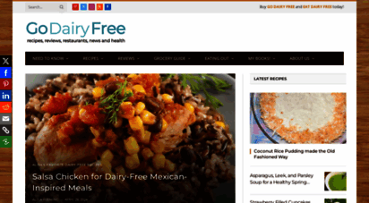 godairyfree.org - go dairy free: recipes, reviews, diet info and more