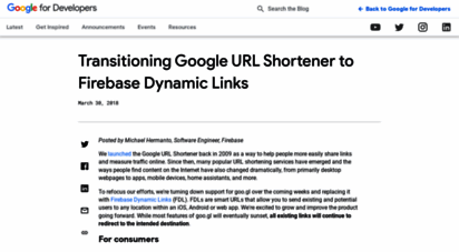 goo.gl - google developers blog: transitioning google url shortener to firebase dynamic links