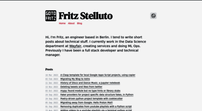 gotofritz.net - fritz / digital developer and producer / berlin / 0049 0160 633 7 623