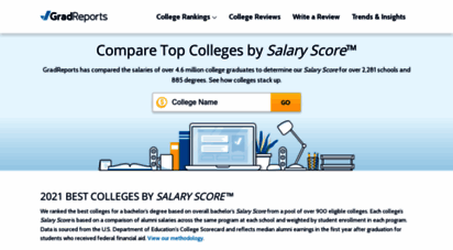 gradreports.com - data-driven college rankings and reviews