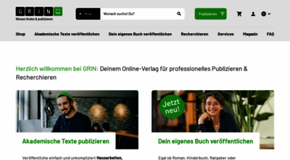 grin.com - grin - publish your bachelor or  thesis, term papers, dissertation and essays for free  grin  publish your bachelor or  thesis, term paper, dissertation and essay for free
