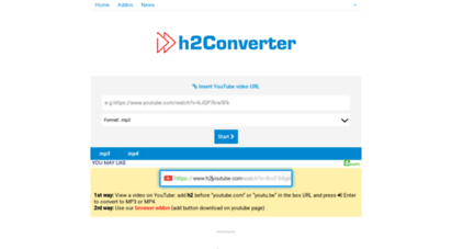 h2converter.com - youtube to mp3 converter - h2converter.net
