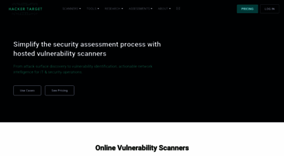 hackertarget.com - 28 online vulnerability scanners & network tools  hackertarget.com