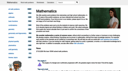 hackmath.net - mathematical portal for primary and secondary school students