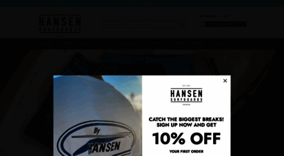 hansensurf.com - hansen surfboards  online surf shop  san diego surf cams