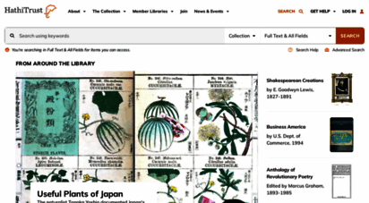 hathitrust.org - hathitrust digital library  millions of books online