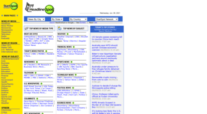 headlinespot.com - headlinespot.com: us newspapers online news headlines, world news, current events.
