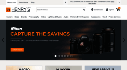 henrys.com - henry´s canada - shop for digital slr cameras, digital cameras, and video cameras