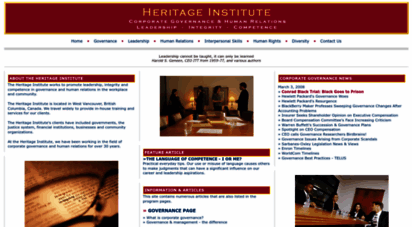 heritageinstitute.com - heritage institute - corporate governance, institutional governance