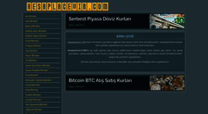 hesaplacevir.com - birim çevirici dönüştürücü hesaplayıcı