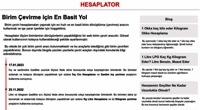 hesaplator.com - hesaplamalar için hesaplator - hesaplator