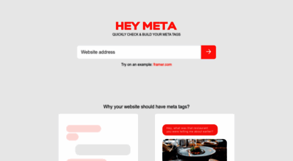 heymeta.com - hey meta - website meta tag check