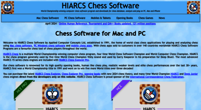 hiarcs.com - hiarcs chess software for pc, mac, pocket pc, iphone, ipod and palm chess