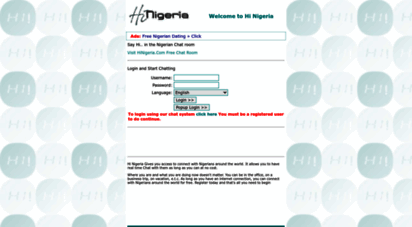 hinigeria.net - nigeria chat - nigeria free chat room - chat with nigerians online - hi nigeria!