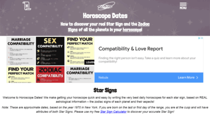 horoscopedates.com - horoscope dates - discover what the 12 zodiac signs mean!