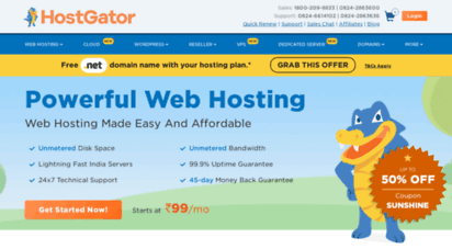 similar web sites like hostgator.in