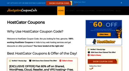 hostgatorcouponcode.in - hostgator coupons india: 100 working coupon codes - september 2020
