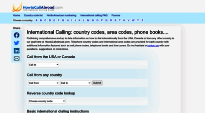 howtocallabroad.com - country codes & international area codes - howtocallabroad.com