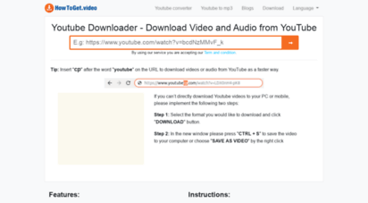howtoget.video - 1 youtube downloader - download video youtube online free