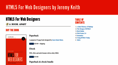 html5forwebdesigners.com - html5 for web designers by jeremy keith