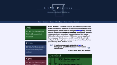 htmlpurifier.org - html purifier - filter your html the standards-compliant way!