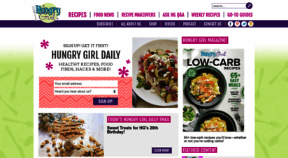 hungry-girl.com - healthy recipes, low-calorie food finds, weight-loss advice, diet tips &39n tricks  hungry girl