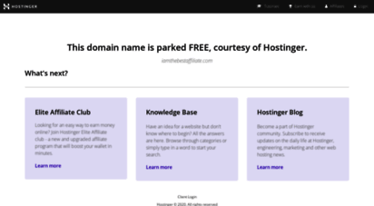 iamthebestaffiliate.com - parked domain name on hostinger dns system