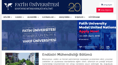 ie.fatih.edu.tr - fatih universitesi - endustri muhendisligi bolumu